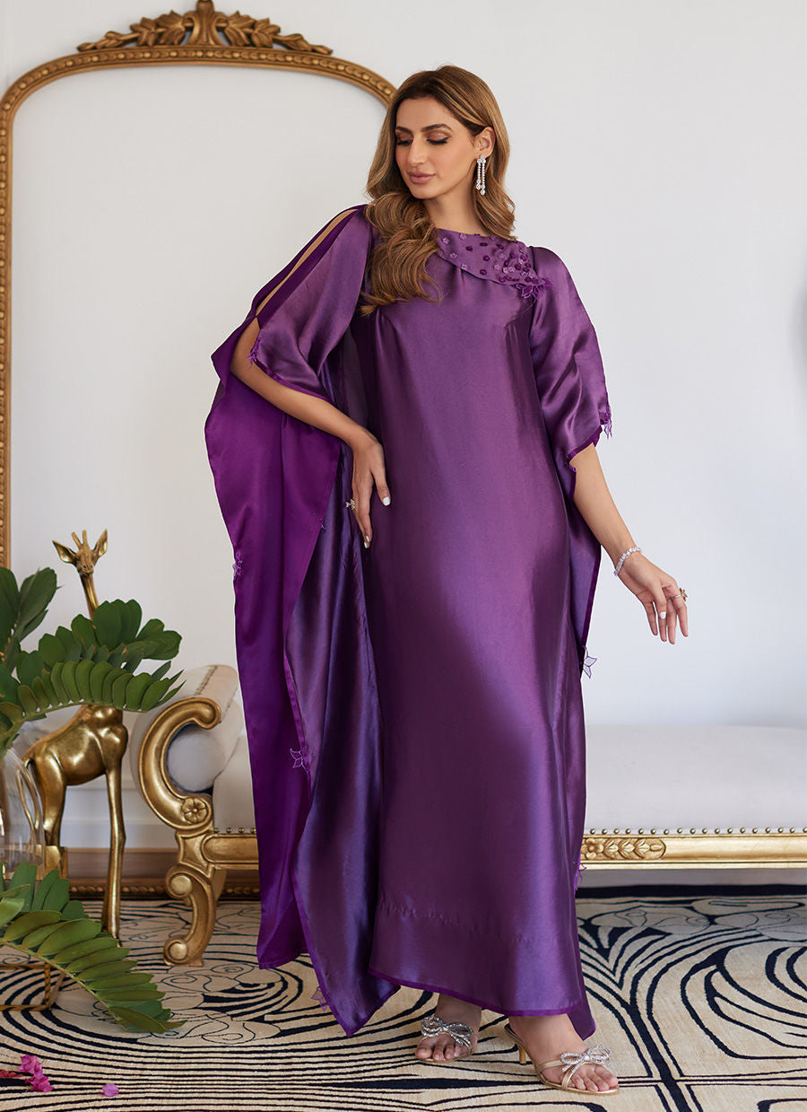 MAYLONE SPARKLING GRAPE SHISHA SILK KAFTAN