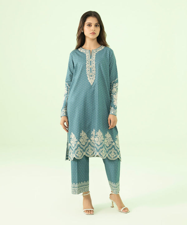 2 PIECE - EMBROIDERED CAMBRIC SUIT 0U2TEDY23V83