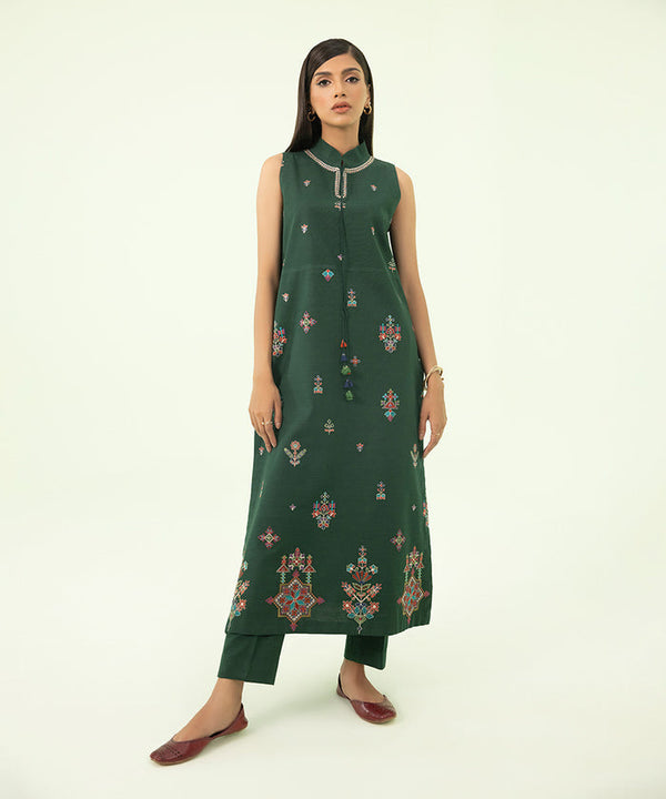 2 PIECE - EMBROIDERED KARANDI SUIT 0U2TEST23V85