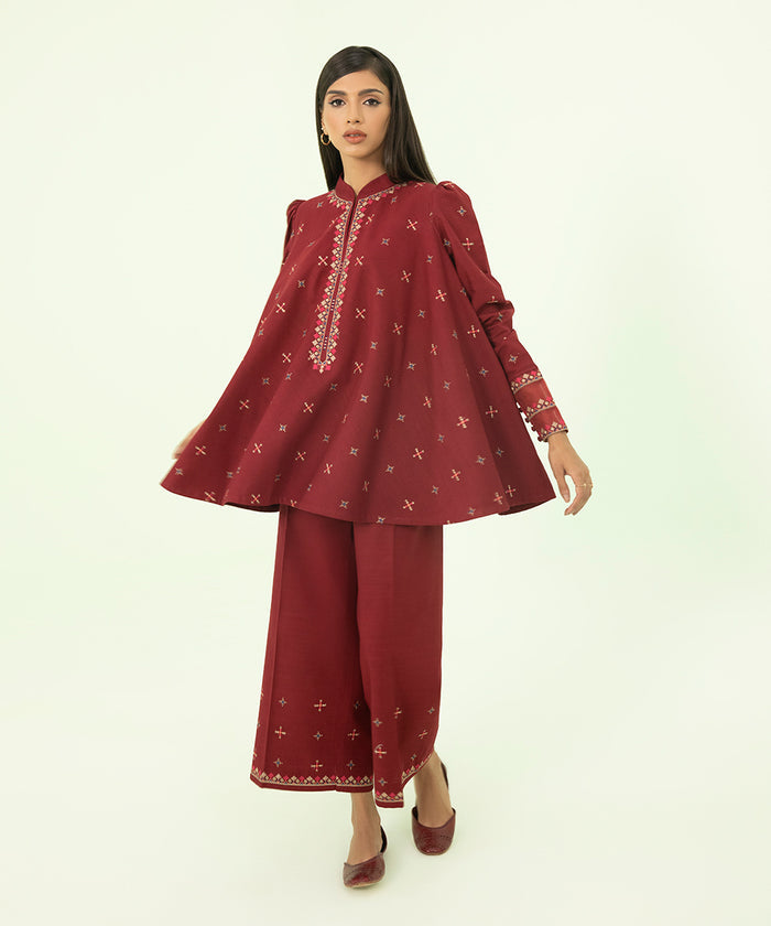 2 PIECE - EMBROIDERED KARANDI SUIT 0U2TEST23V86