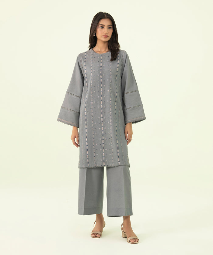 2 PIECE - EMBROIDERED KARANDI SUIT 0U2TEST23V89