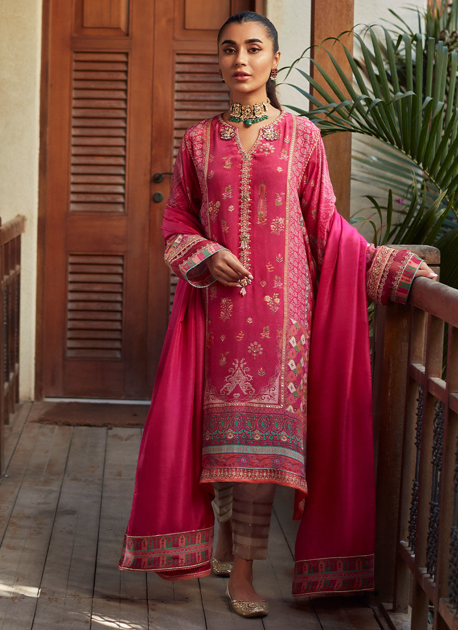 DINAAL MAGENTA SHIRT AND DUPATTA