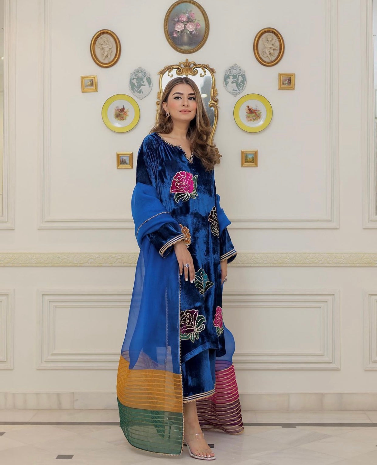 Zehra Saleem Velvet’22 - Blue Velvet Suit